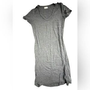 Glitz Heather Gray V-Neck T-Shirt Dress
